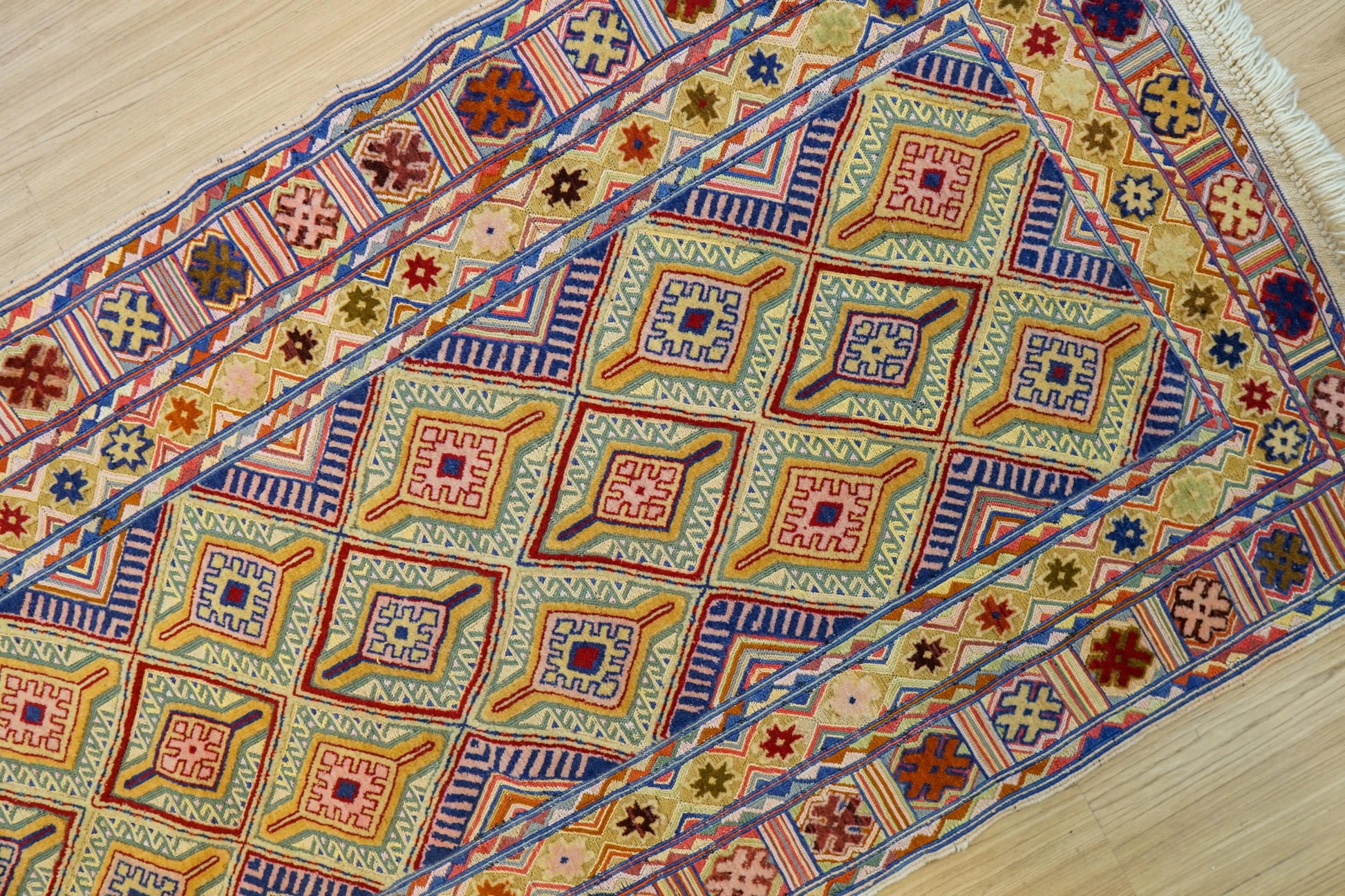 280×70cm 手織りマシュワニキリム　ランナー Decorworks