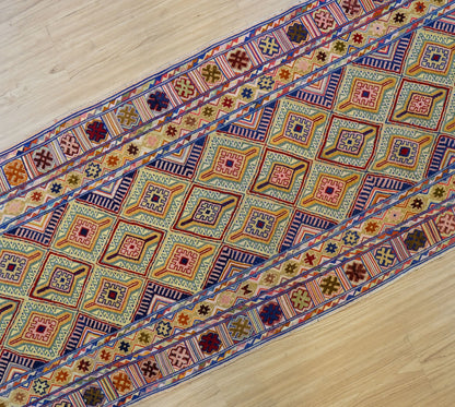 280×70cm 手織りマシュワニキリム　ランナー Decorworks