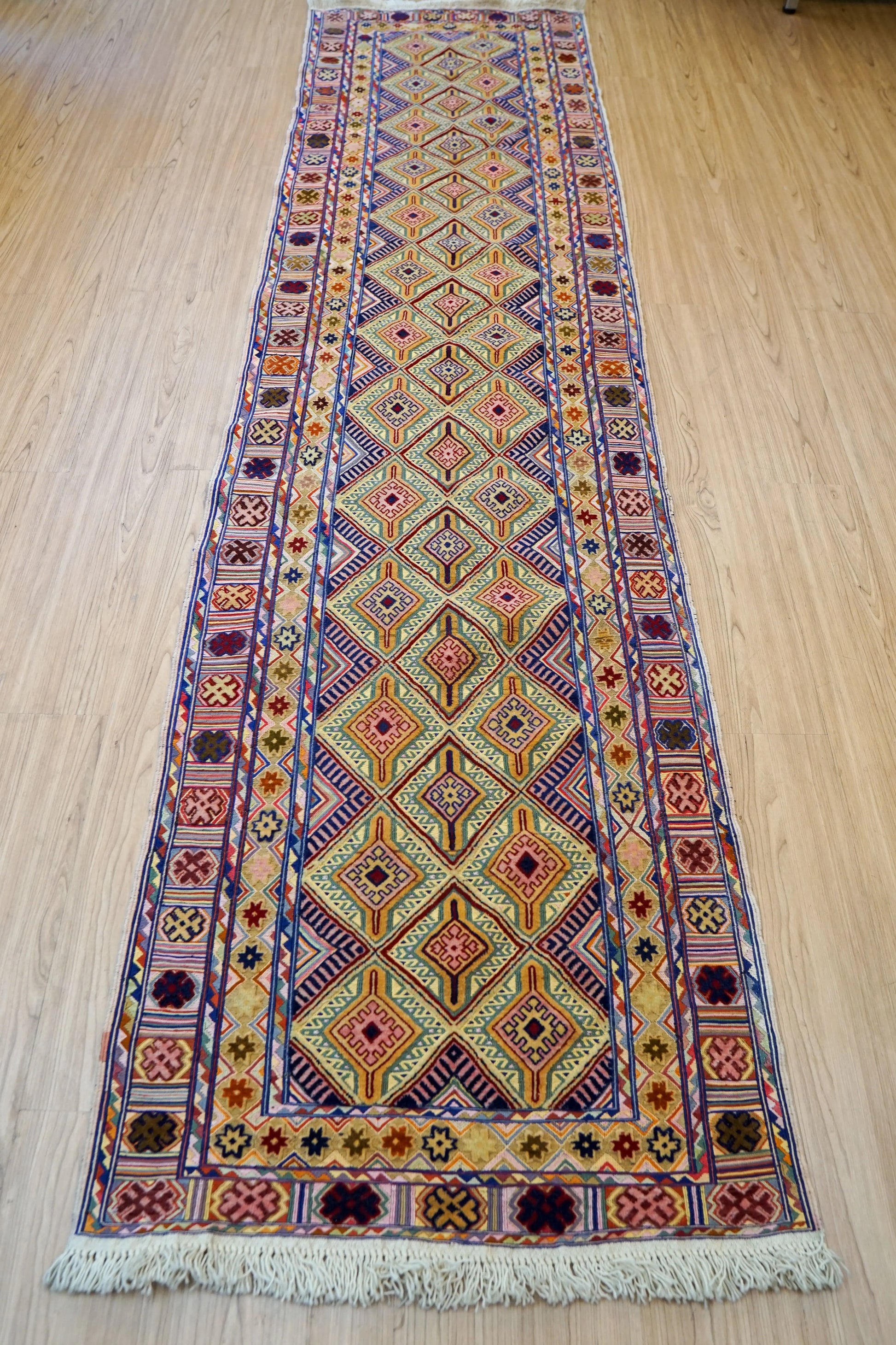 280×70cm 手織りマシュワニキリム　ランナー Decorworks