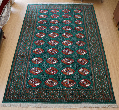 290×200cm ペルシャ トルクメン 手織り絨毯 Decorworks