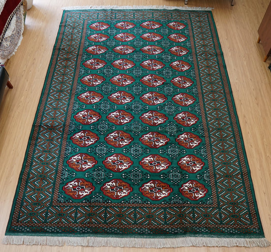 290×200cm ペルシャ トルクメン 手織り絨毯 Decorworks
