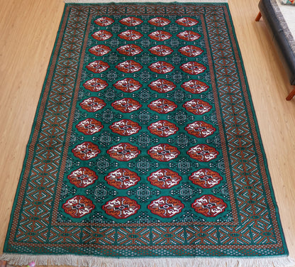 290×200cm ペルシャ トルクメン 手織り絨毯 Decorworks