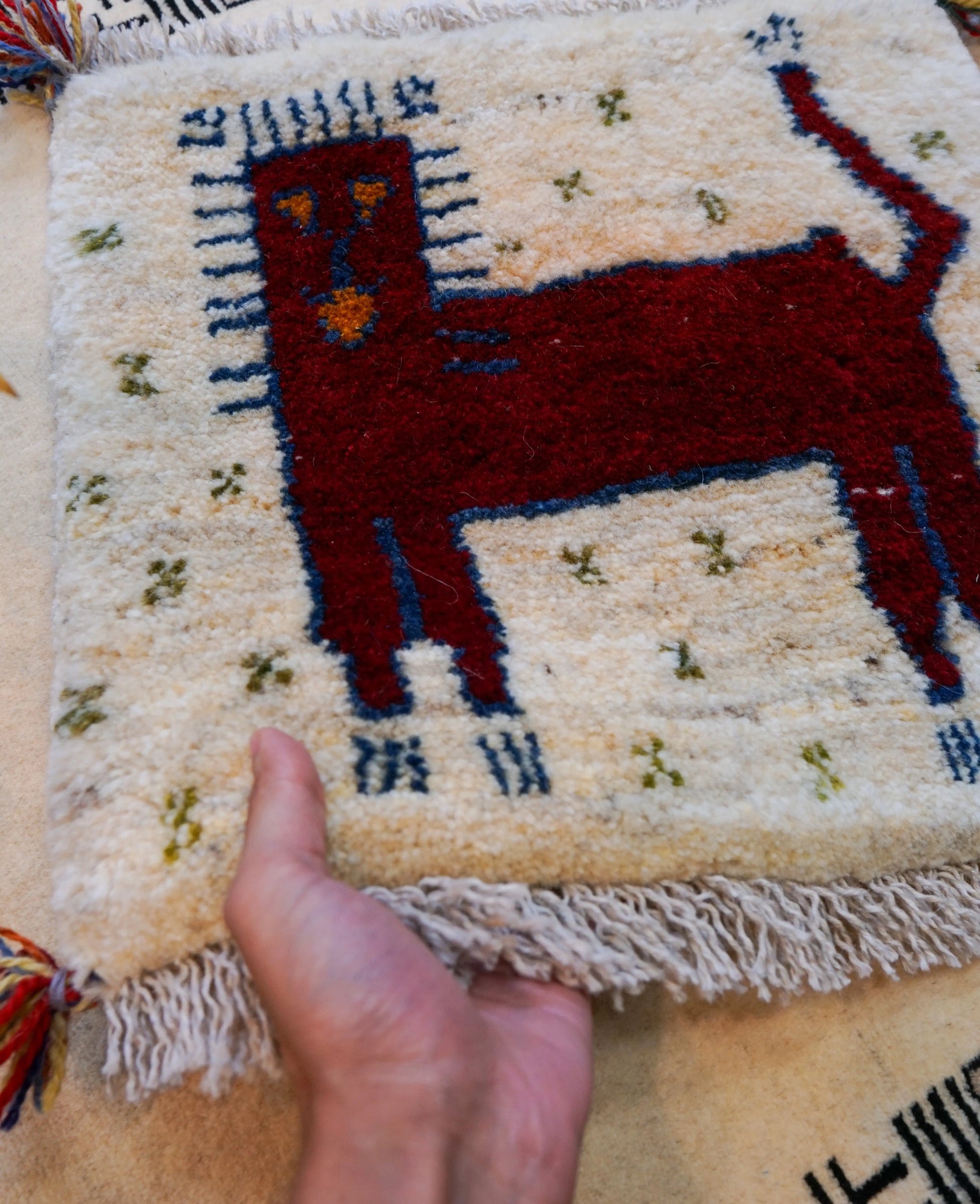 ペルシャ ギャッベ アマレ族 ギャベ40×40cm Decorworks