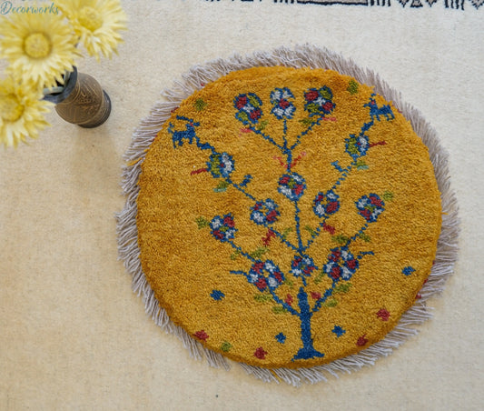 40×40cm  ペルシャ絨毯 手織りギャッベアマレ族ギャベ Decorworks