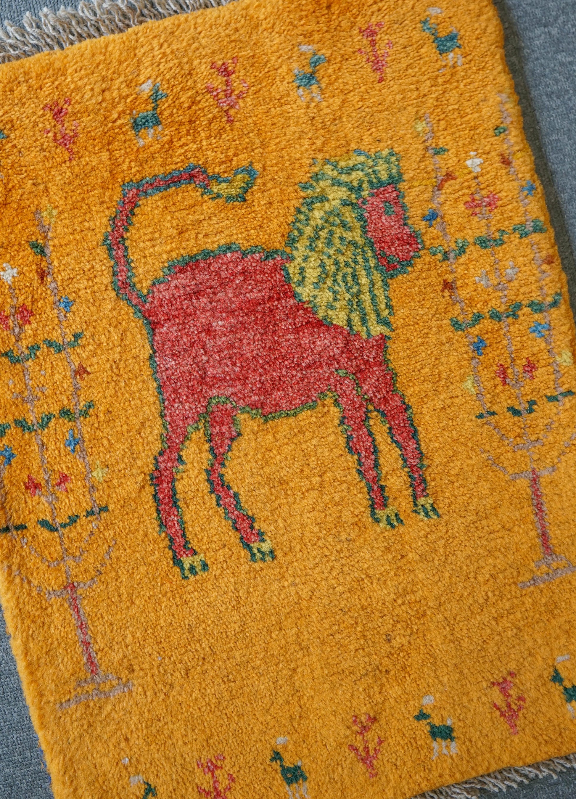 60×44cm ペルシャ絨毯 手織りギャッベ Decorworks