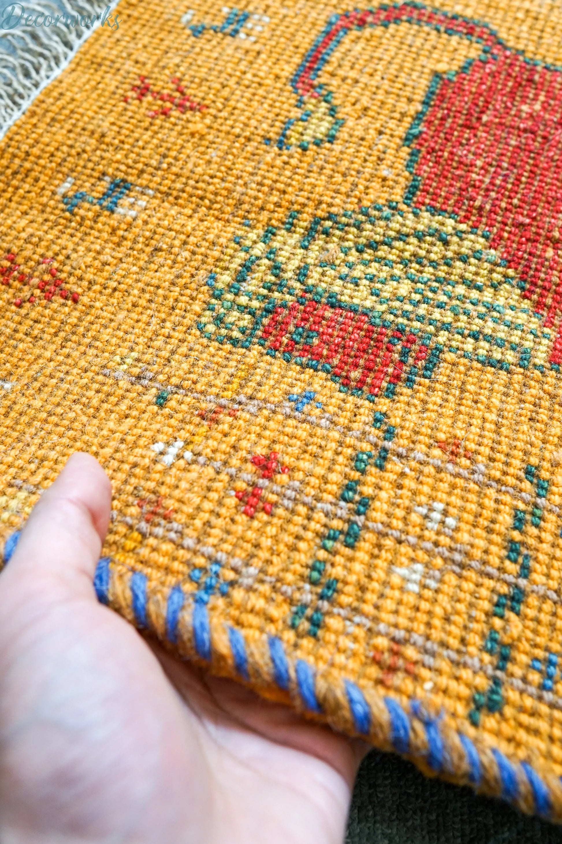 60×44cm ペルシャ絨毯 手織りギャッベ Decorworks