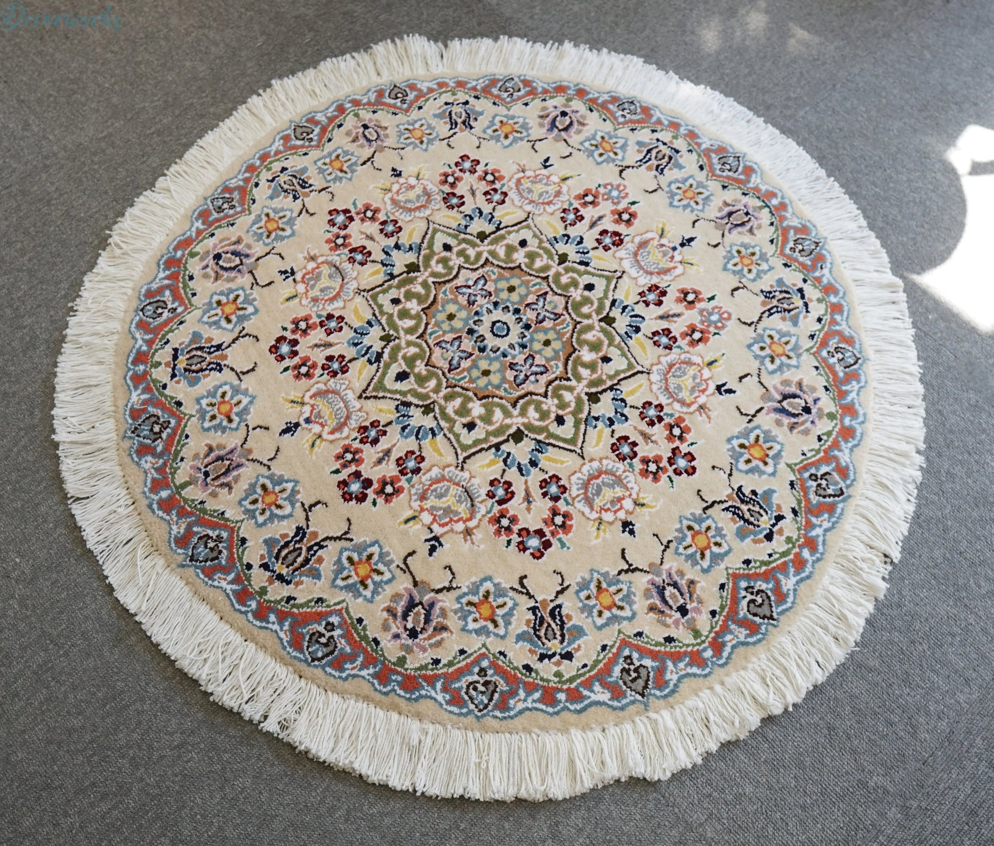 71×71cm  ペルシャ手織り絨毯 Decorworks