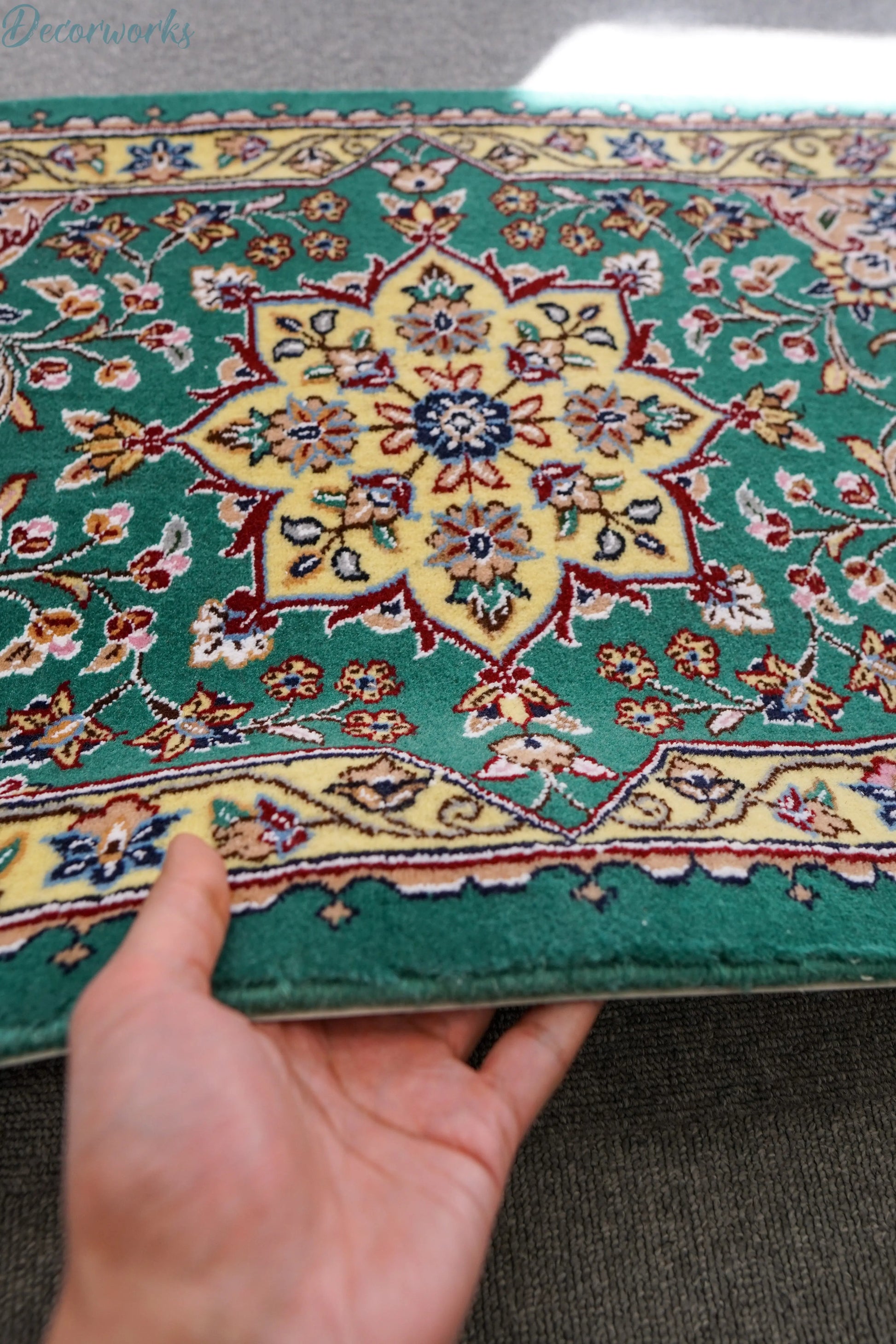 77×52cm  ペルシャ手織り絨毯 Decorworks