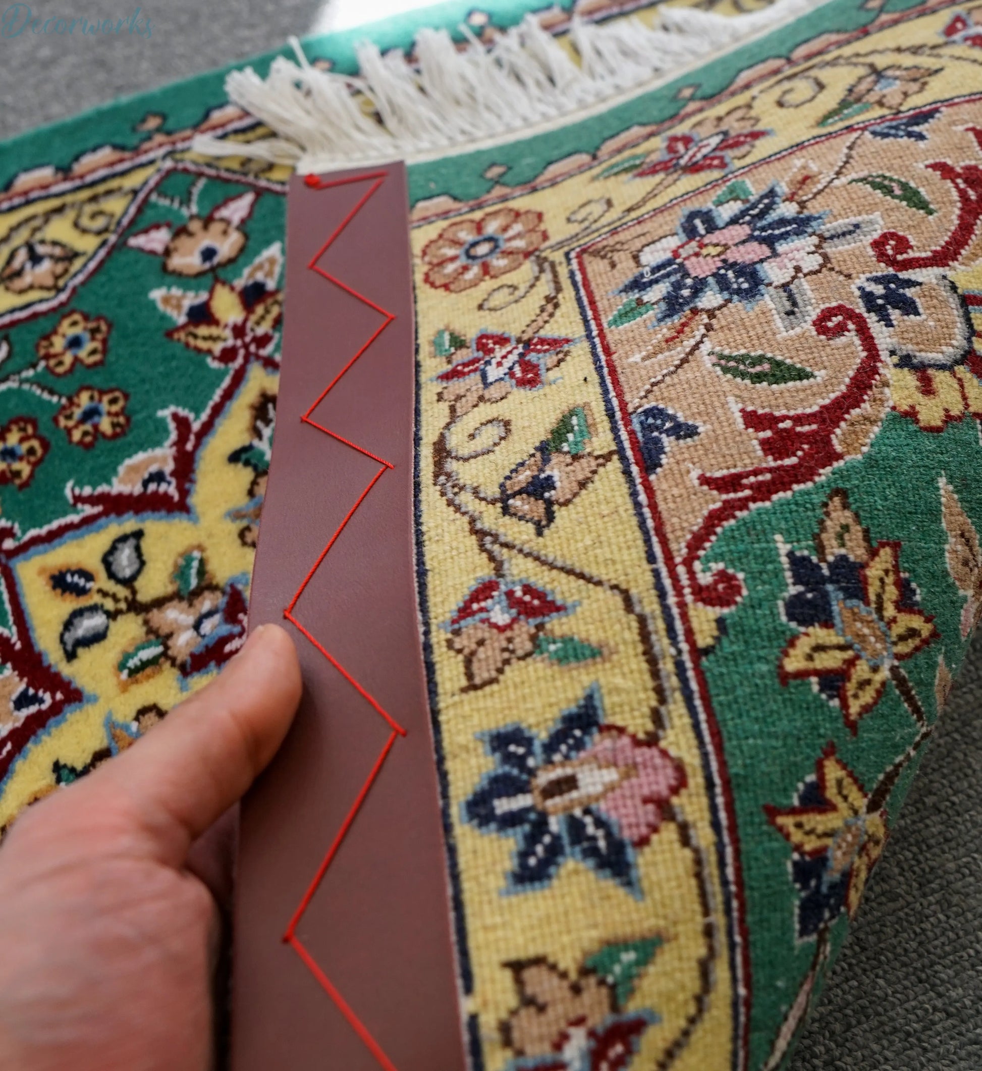 77×52cm  ペルシャ手織り絨毯 Decorworks