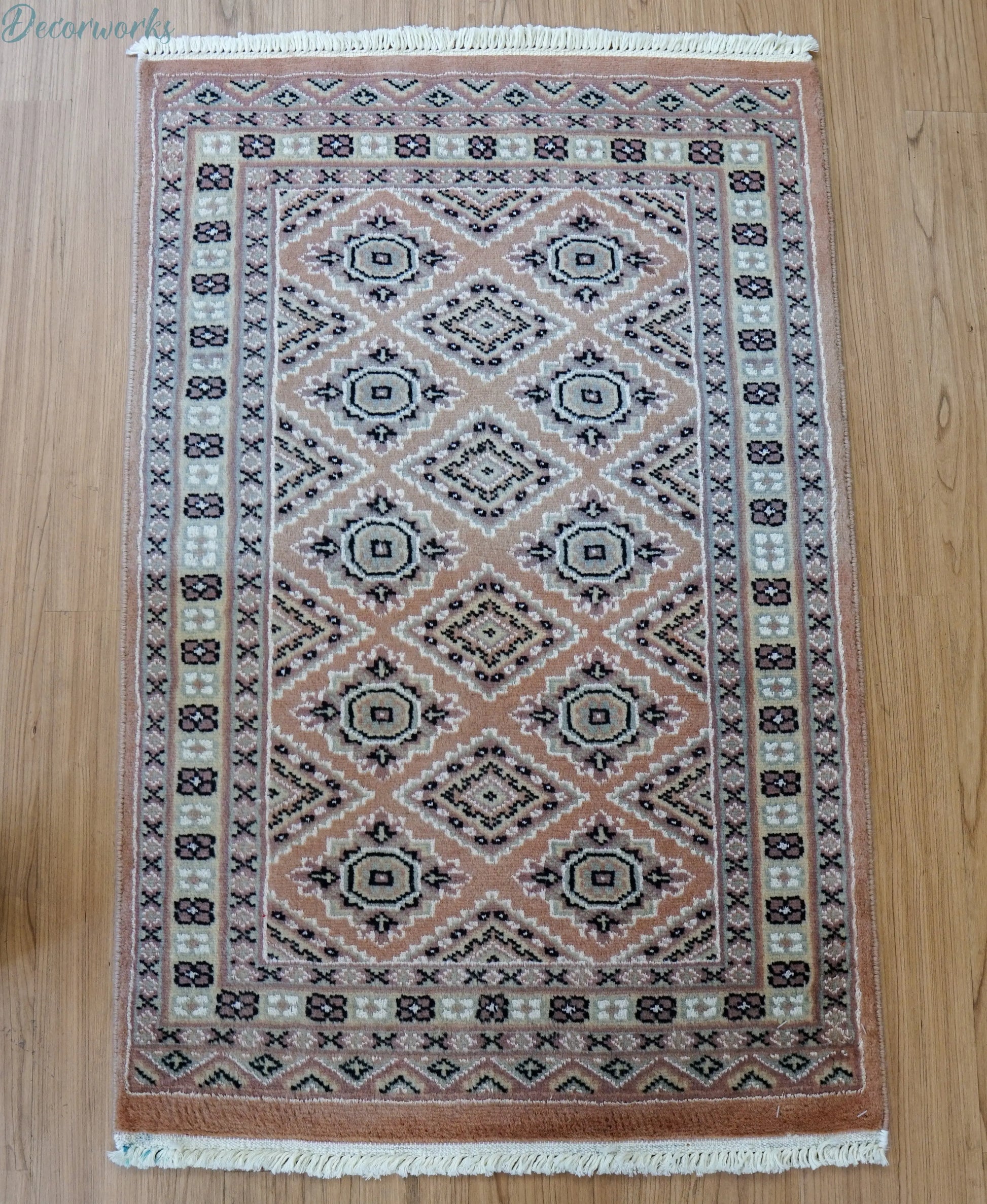 88×65cm パキスタン手織り絨毯 玄関マット Decorworks