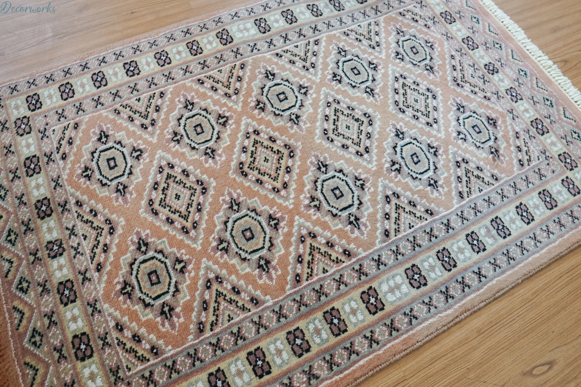88×65cm パキスタン手織り絨毯 玄関マット Decorworks