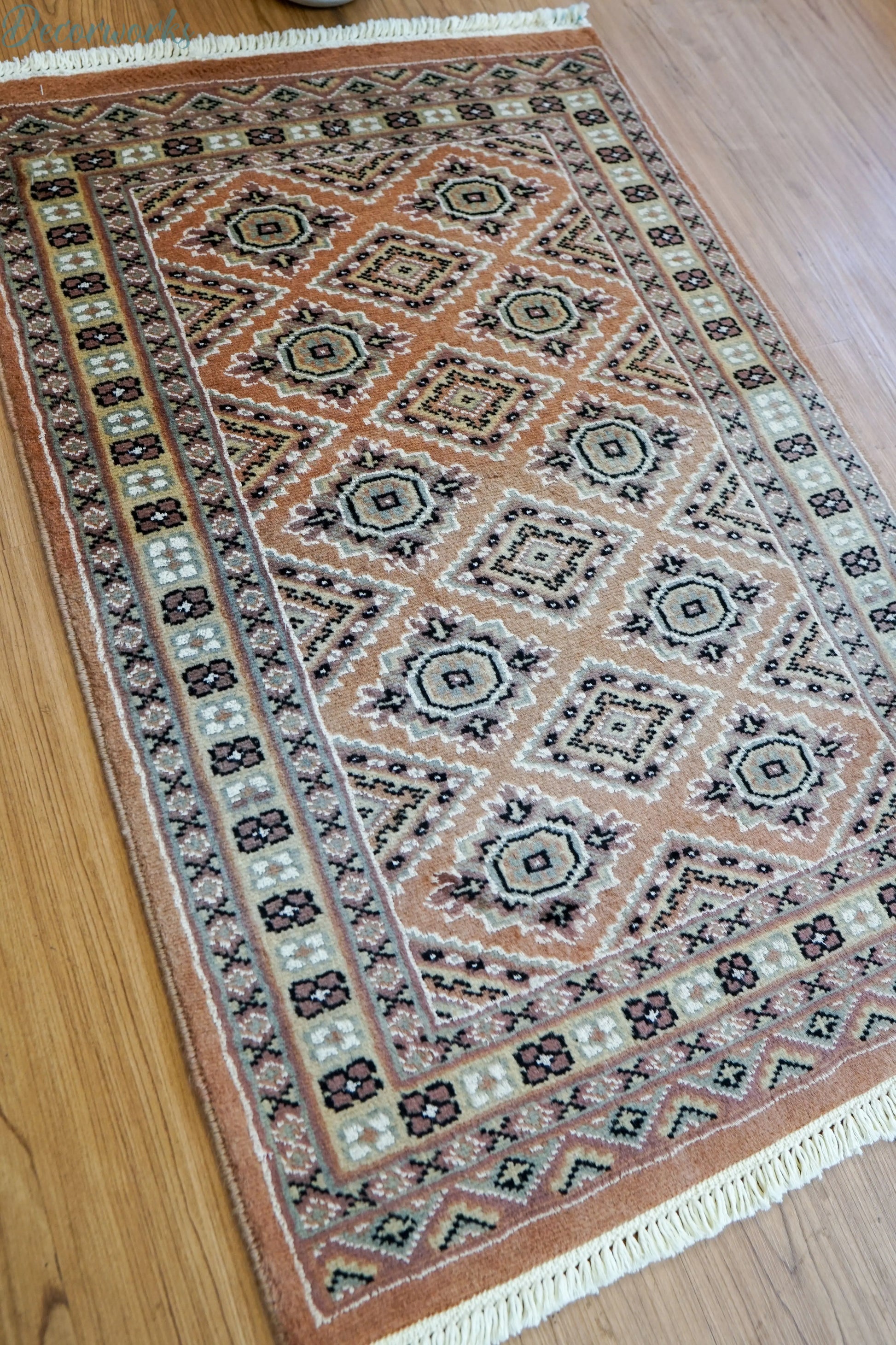 88×65cm パキスタン手織り絨毯 玄関マット Decorworks