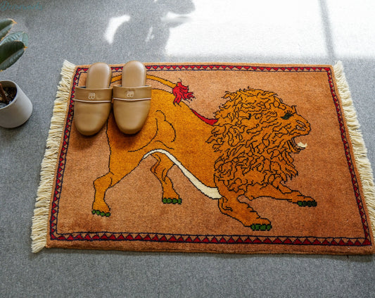 90x64cm 手織り ペルシャ絨毯　カシュカイ族 Decorworks
