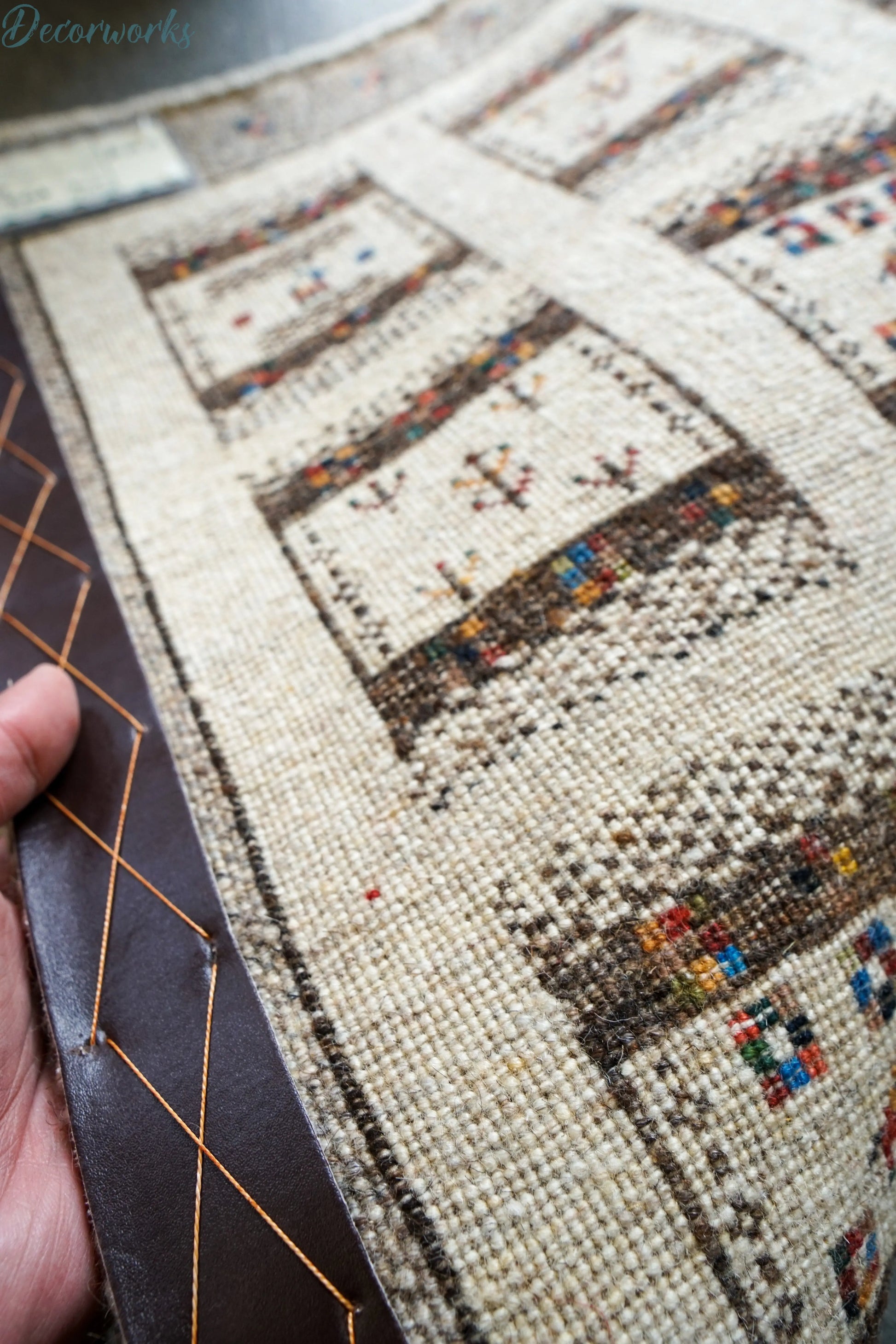 95×65cm 手織り ペルシャ カシュクリギャッベ リズバフト　ギヤべ Decorworks