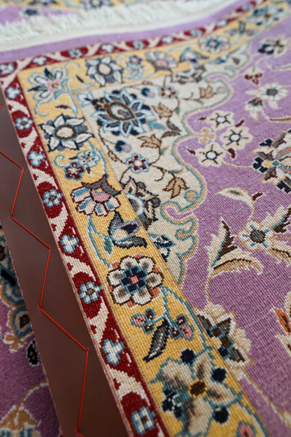 Collection ペルシャ絨毯 ナイン産 青 9la  120×79cm