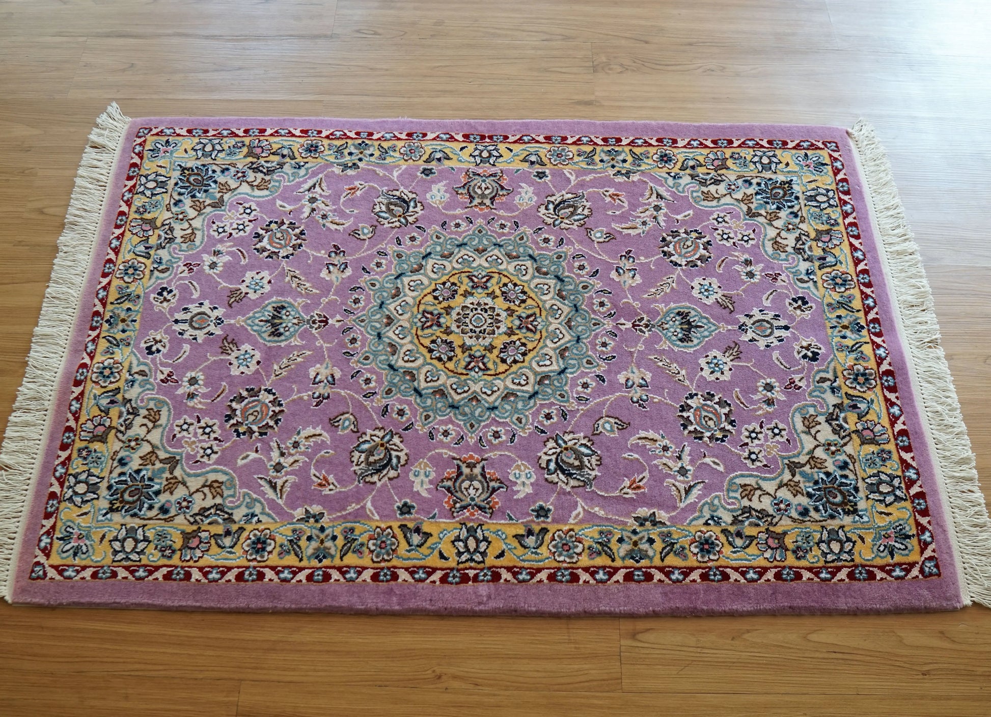 Collection ペルシャ絨毯 ナイン産 青 9la  120×79cm