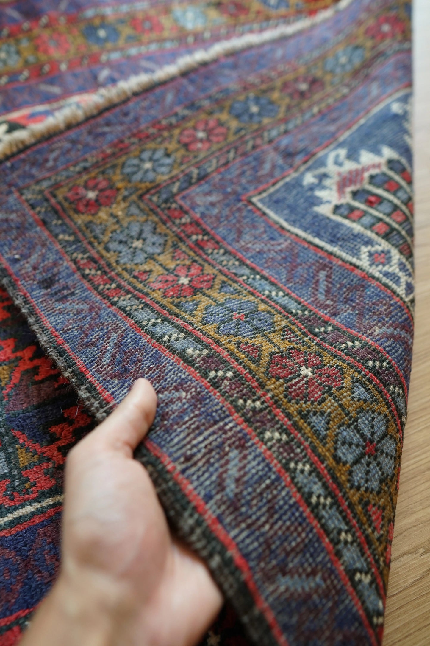 手織りペルシャ絨毯 バルーチ族製 Prayer Rug ヴィンテージ トライバルラグ　141×89cm Decorworks