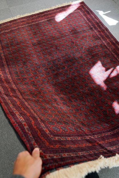 190×152cm アフガニウタン 手織り絨毯 ホジャロシュナイ Decorworks