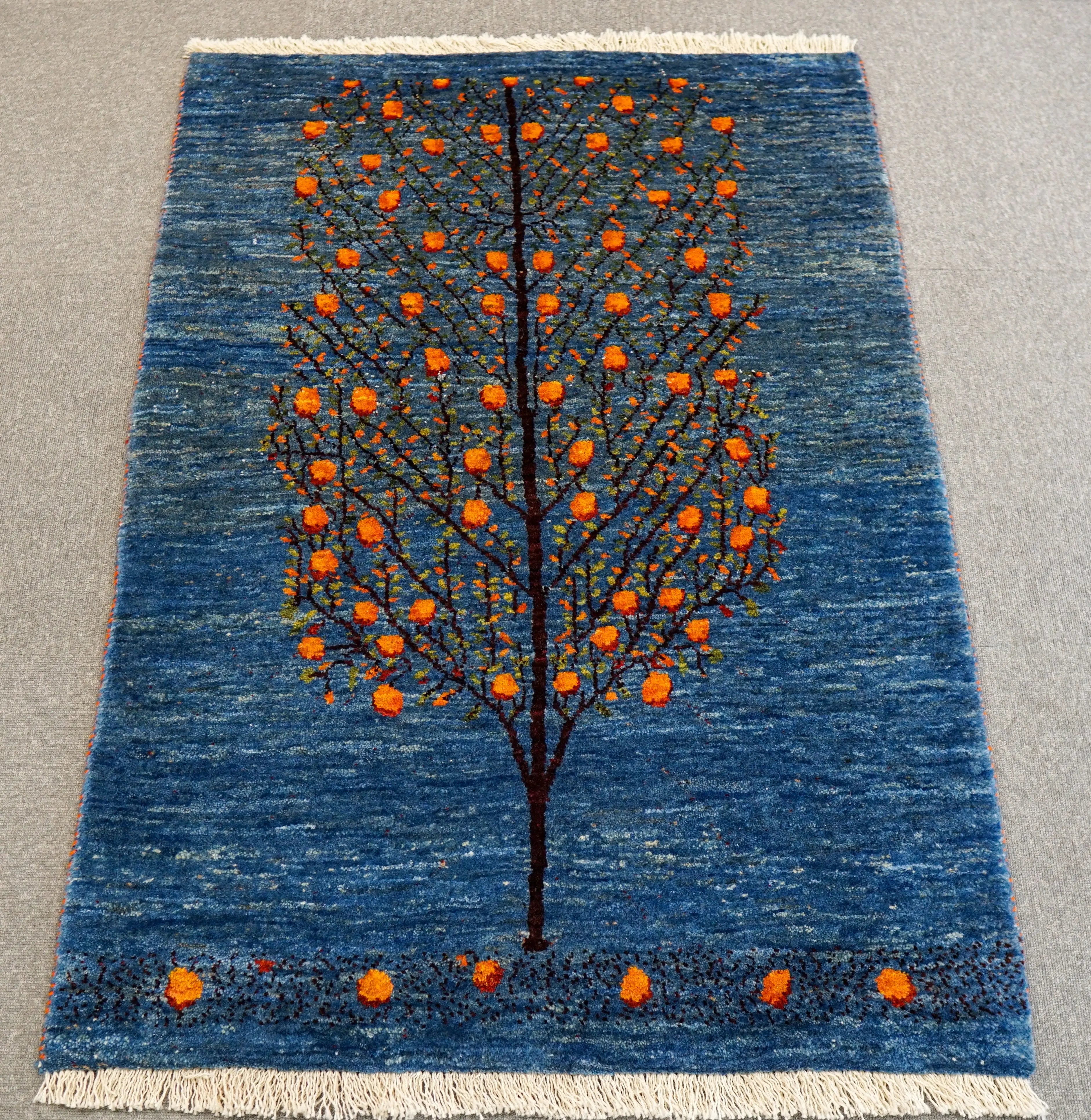 189×56cm ペルシャ絨毯 手織りギャッベ アマレ族 ランナー ギャベ