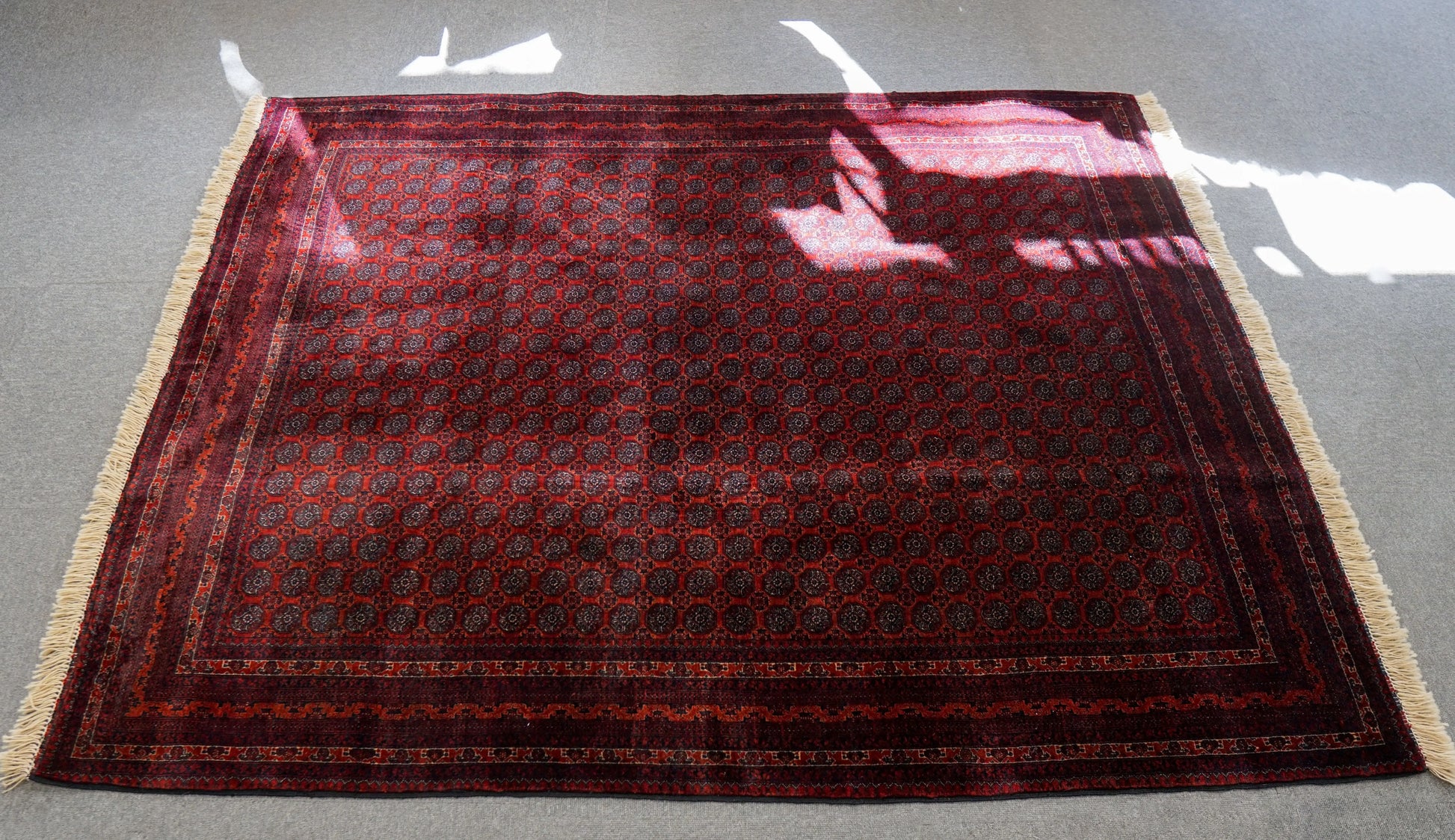 190×152cm アフガニウタン 手織り絨毯 ホジャロシュナイ Decorworks
