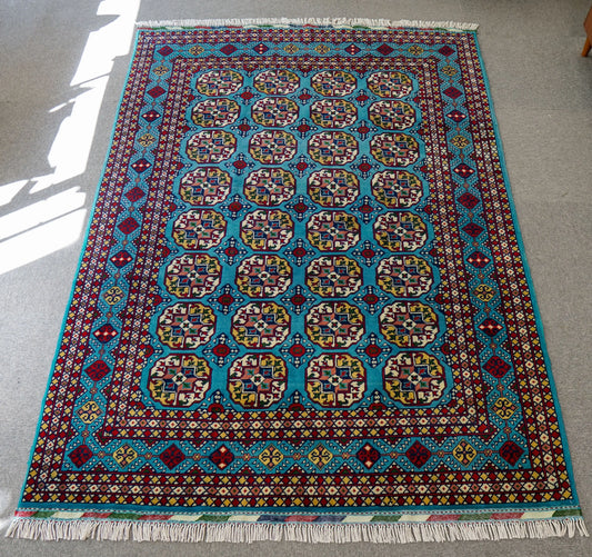 210×155cｍ トルクメン ボハララグ 手織り絨毯　 Decorworks
